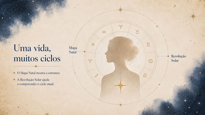 Mapa Natal como estrutura e Revolução Solar como ciclo atual