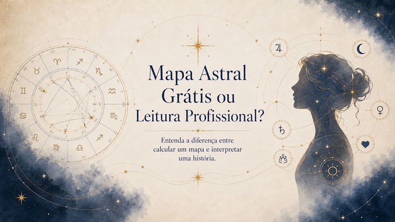 Diferença entre mapa astral grátis e leitura profissional