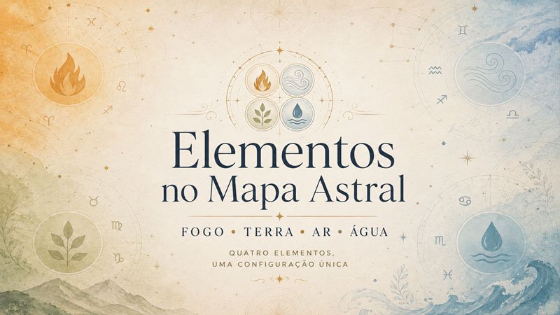 Fogo, Terra, Ar e Água como elementos do Mapa Astral