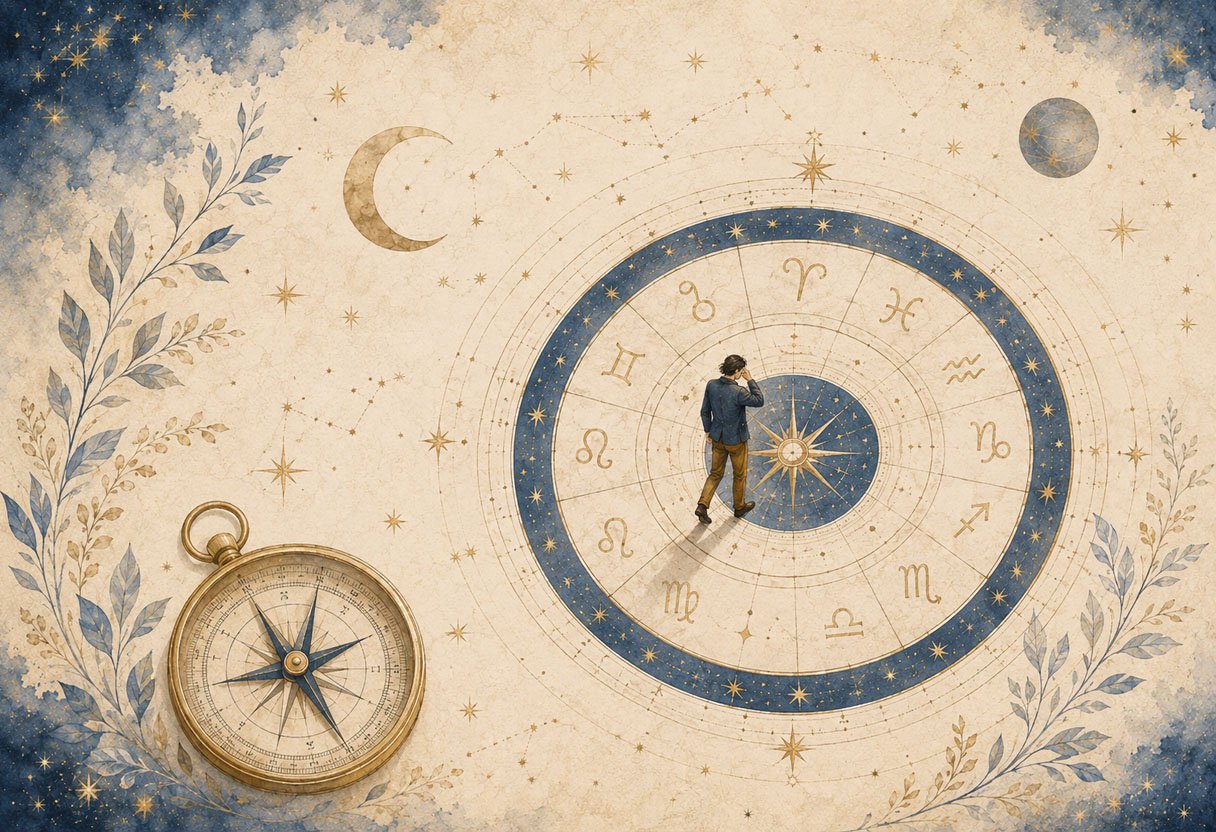 Leitura astrológica humana para compreender ciclos de vida, escolhas, caminhos e possibilidades.
